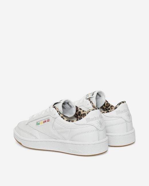 Reebok White Wacko Maria Club C 85 Vintage Sneakers / Leopard for men