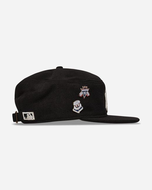 KTZ Black New York Yankees Mlb Cooperstown Pin Pillbox Adjustable Cap for men