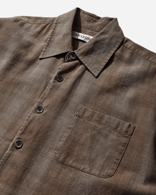 Our Legacy Brown S Borrowed Shirt Dakota Flannel Check for men
