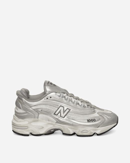 New Balance White 1000 Sneakers Silver Metallic / Matter / Raincloud for men