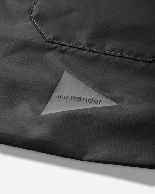 And Wander Black Crispy Rip Grocery Pocket Bag for men