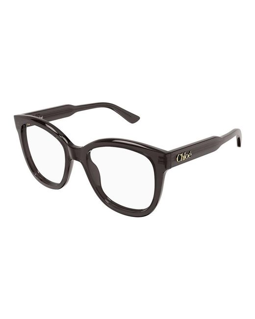 Chloé Black Ch0378O 001 Optical Frames Acetate Transparent Squared