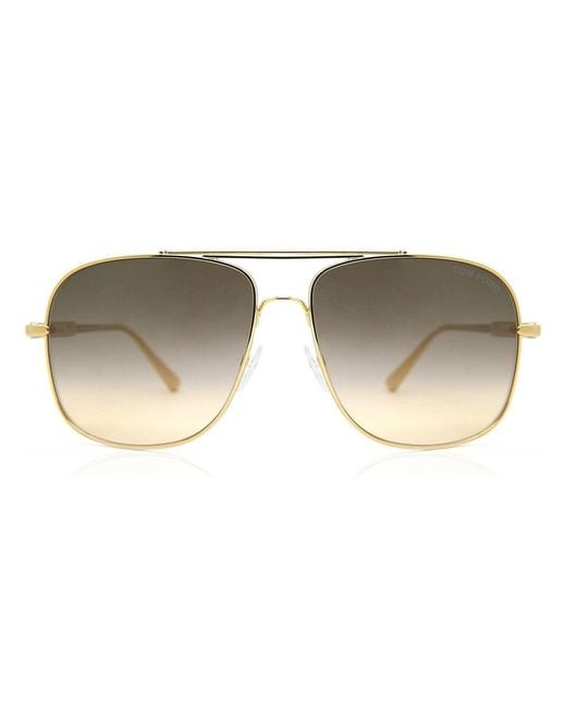 Tom Ford Ft0669 30b Sunglasses Gold Size 60 in Metallic for Men - Lyst