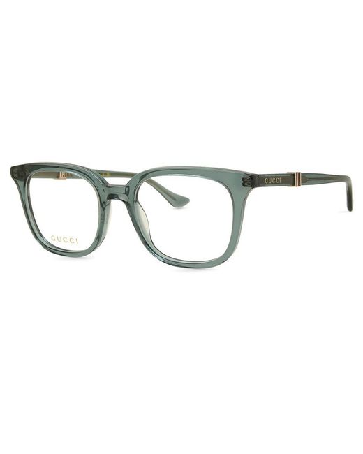 Gucci Black Gg1497O 007 Optical Frames Acetate Transparent Squared for men
