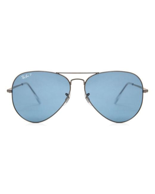 Ray-Ban Blue Ray-Ban Rb3689 Aviator Metal Ii Polarized 004/S2