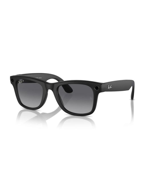 Ray-ban Meta Black Rw4008 Square Polarized 601St3