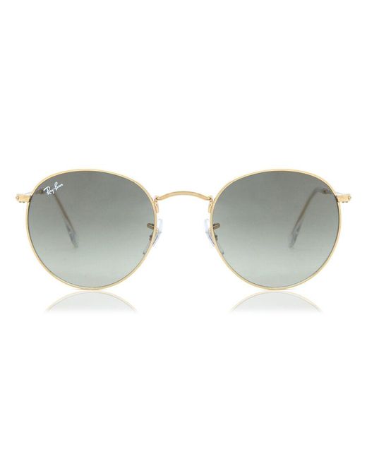 Ray-Ban Black Ray-Ban Rb3447 Round Metal Asian Fit 001/71 for men