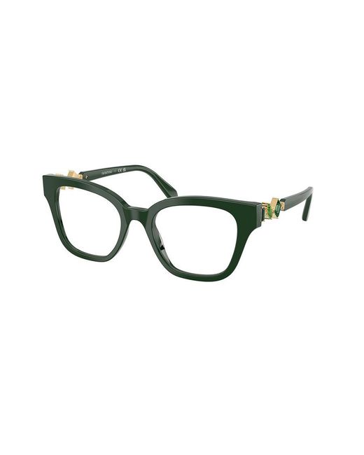 Swarovski Black Sk2048 1026 Optical Frames Acetate Squared Normal