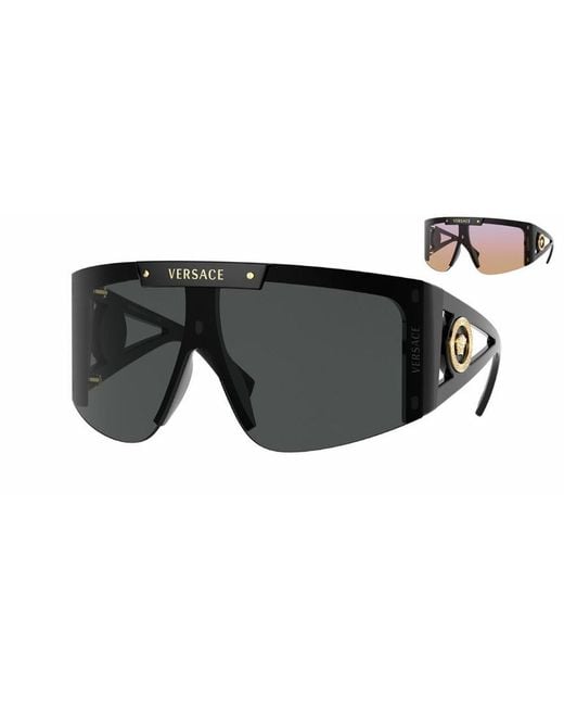Versace Ve4393 Gb1/87 Women's Sunglasses Black Size 146 Lyst