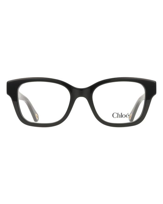 Chloé Black Ch0304O 001 Optical Frames Acetate Transparent Round