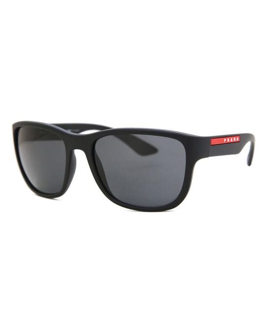 Prada Linea Rossa Man Ps 01us - Frame Color: Black, Lens Color: Grey-black, Size 59-/19/145 for men