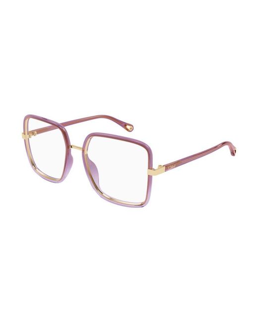 Chloé Black Ch0338O 005 Optical Frames Bio-Injected Transparent Squared