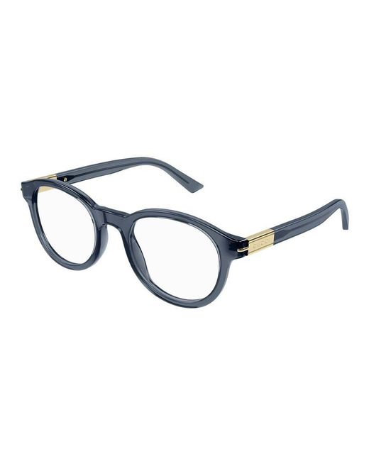 Gucci Black Gg1503O 003 Optical Frames Acetate Transparent Round for men