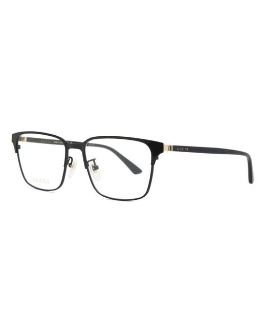 Gucci Black Gg0756Oa Asian Fit 001 for men