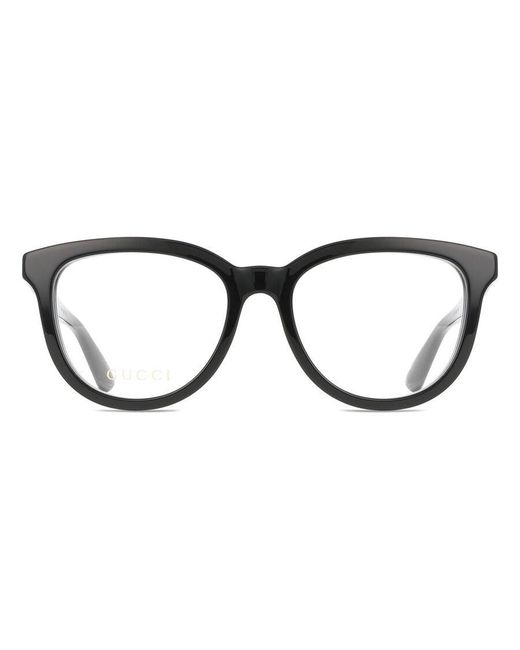 Gucci Black Gg1687O 001 Optical Frames Acetate Transparent Cat Eye