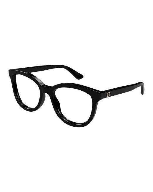 Gucci Black Gg1687O 001 Optical Frames Acetate Transparent Cat Eye