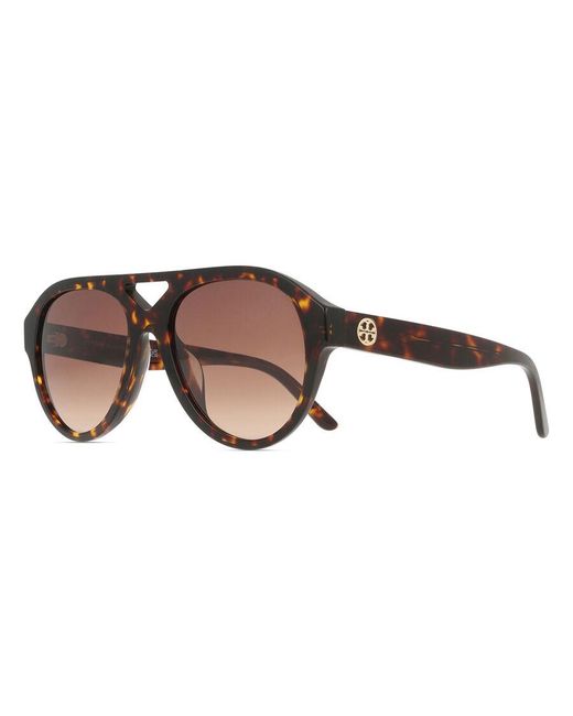 Tory Burch Multicolor Miller Pilot Sunglasses, One Size