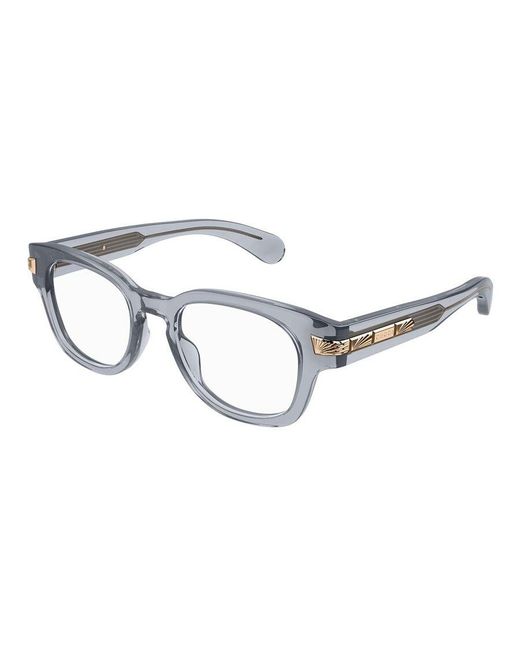 Gucci Black Gg1518O 003 Optical Frames Acetate Transparent Round for men