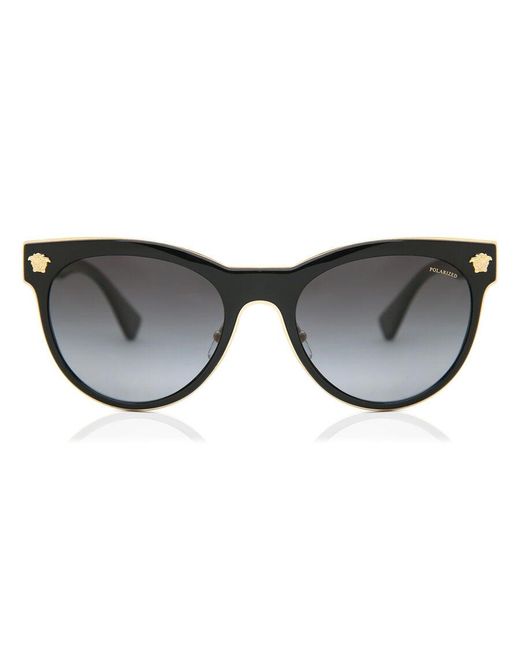 Versace Black Ve2198 Phantos-frame Metal Polarised Sunglasses