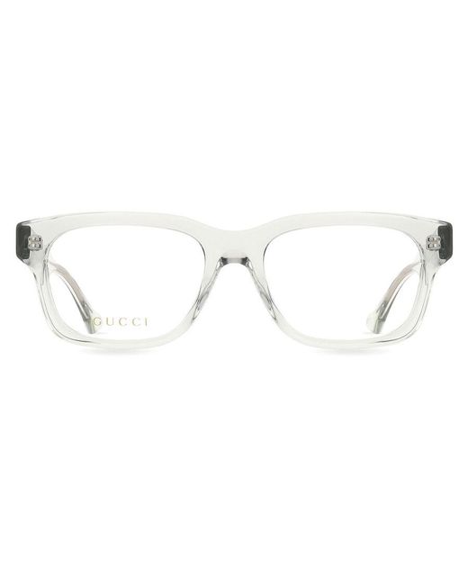 Gucci Black Gg1731O 003 Optical Frames Acetate Transparent Squared for men