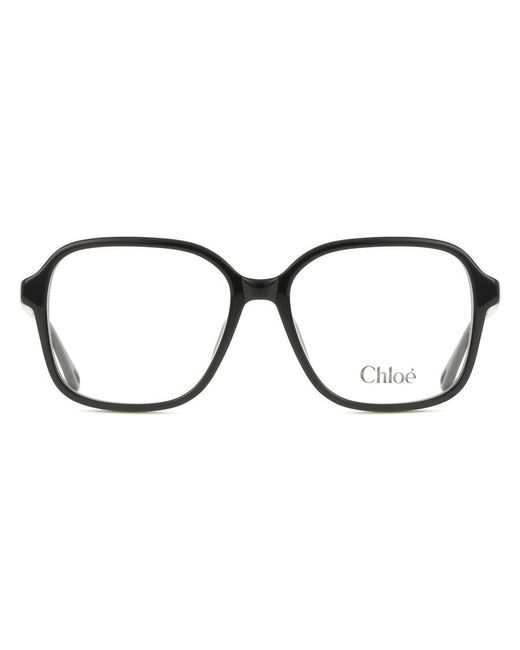 Chloé Black Ch0317Oa 001 Optical Frames Acetate Transparent Squared
