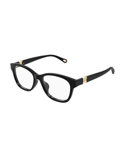 Chloé Black Ch0336Oa 001 Optical Frames Acetate Transparent Cat Eye