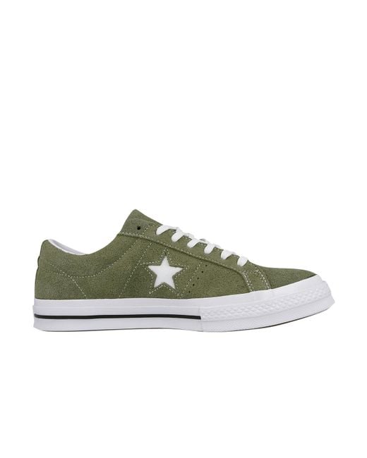 green suede one star converse