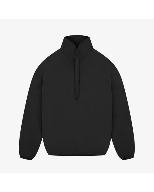 Adidas Black Suede Fleece 1/2 Zip for men