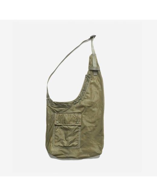 Maharishi Green Upcycled Parachute Sling Bag for men