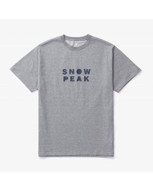 Snow Peak Gray Snowpeaker T-shirt Camper for men