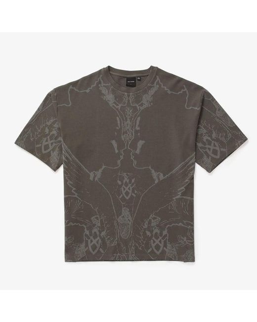 Daily Paper Gray Secret Ryhthm Oversized Short Sleeve T-shirt for men