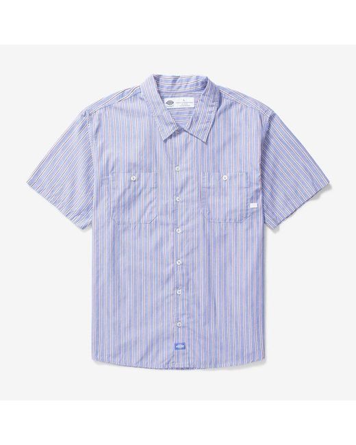 Dickies Blue Poplin Short Sleeve Service Shirt for men