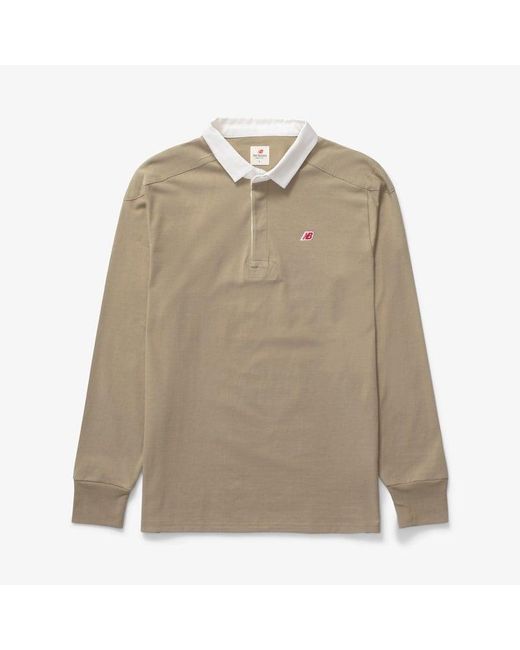 New Balance Natural Made In Usa Long Sleeve Polo for men