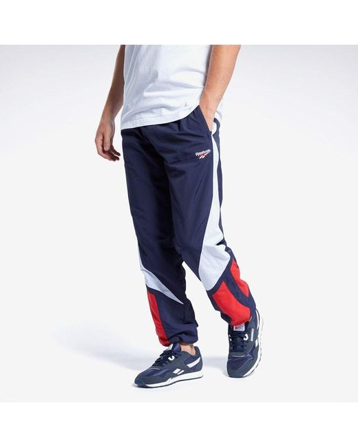 Reebok Classics Twin Vector Tracksuit Bottoms in Blue for Men | Lyst