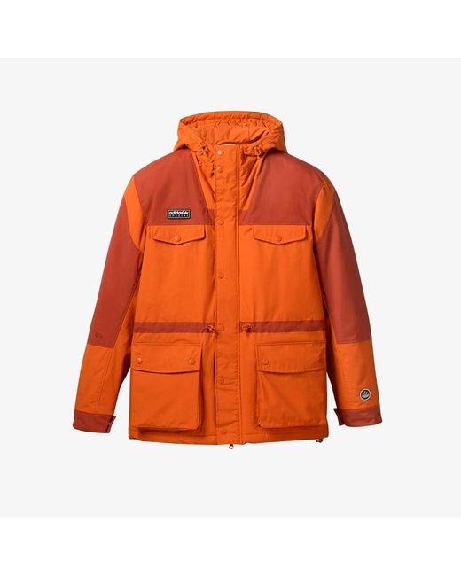 adidas Kearsley Jacket in Orange for Men | Lyst