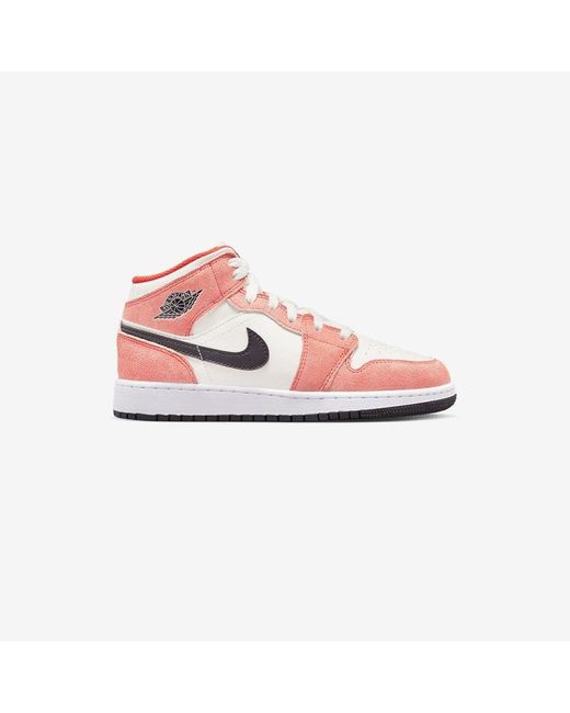 Nike Air Jordan 1 Mid Se (gs) in Pink | Lyst