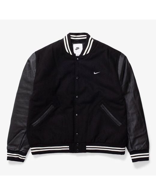 Nike Black Authentics Varsity Jacket for men