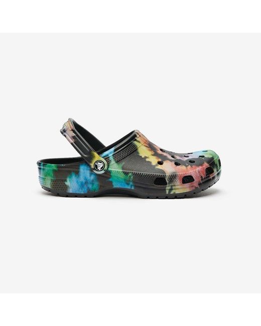 Crocs™ Rubber Classic Tie-dye Graphic Clog in Black (Green) | Lyst