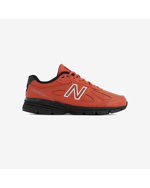 New Balance Red Made In Usa 990v4 In Brown/black Leather