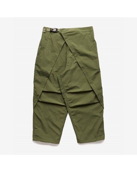 Maharishi Green Veg Dyed Hakama Track Pants for men