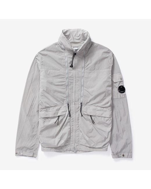 C P Company Gray Chrome-r Zipped Jacket for men