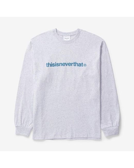 Thisisneverthat Blue T Logo Long Sleeve Tee for men