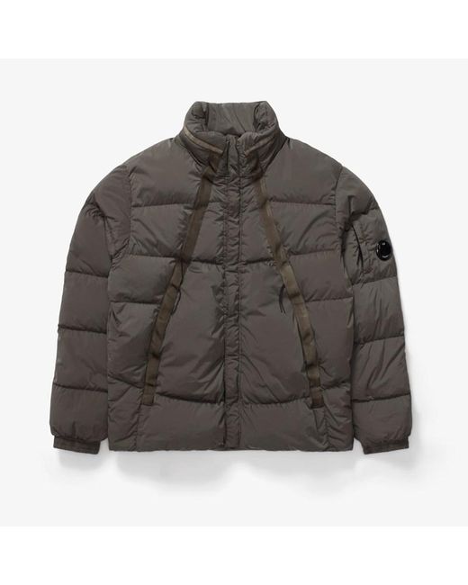 C P Company Gray Nycra-r Down Jacket for men