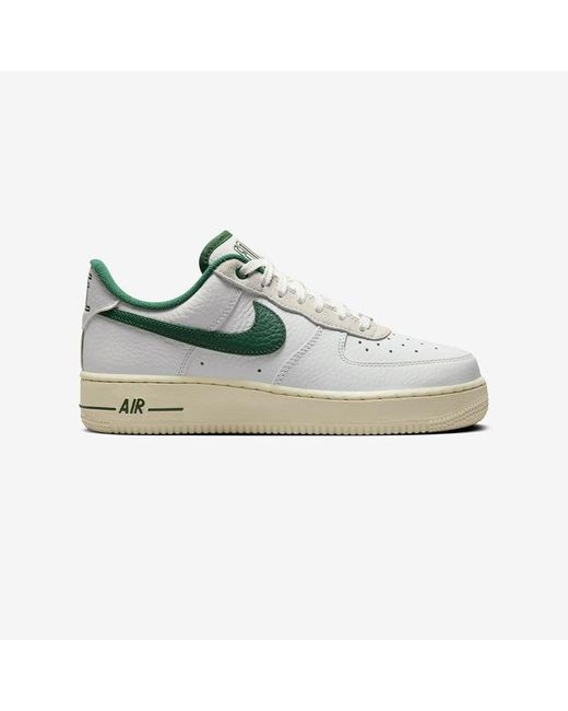 Nike Air Force 1 Logo-embellished Leather Low-top Trainers in White | Lyst