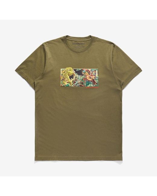 Maharishi Green Tiger Vs. Samurai T-shirt for men