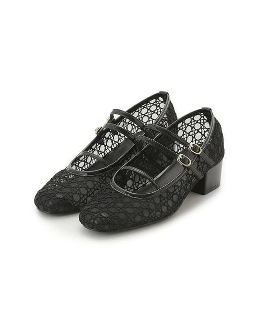 SNIDEL Black Strap Ballet Shoes
