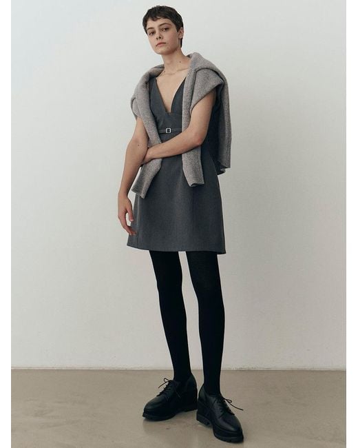 SNIDEL Black Designer Mini Dress