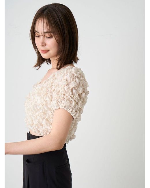 SNIDEL Natural Random Shirring Pullover