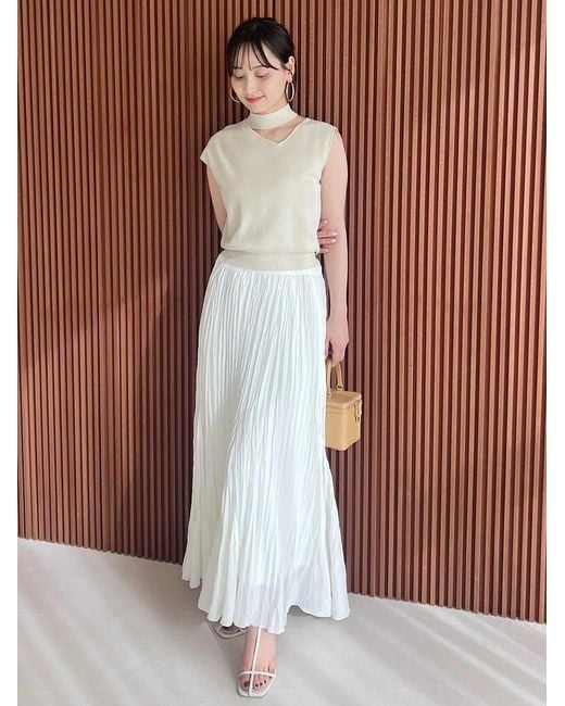 SNIDEL Brown Pleated Circular Skirt