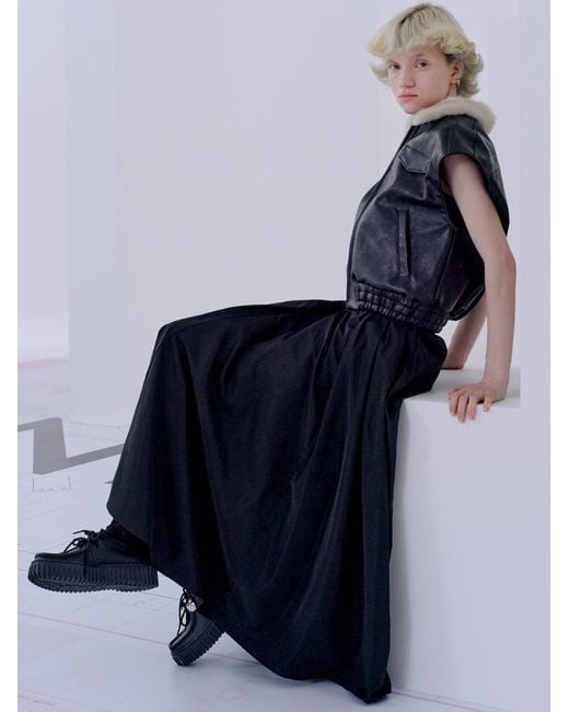 SNIDEL Black Variegated Gilet Blouson